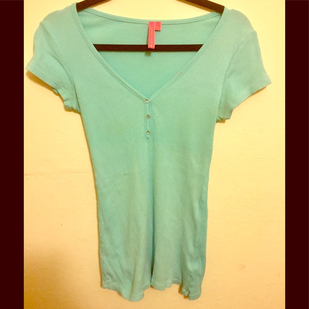 Charlotte Tarantola Blue S/S Shirt- Medium